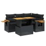 Set de muebles de jardín 5 pzas y cojines ratán sintético negro de , Conjuntos de jardín - Ref: Foro24-3271734, Precio: 387,8...