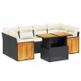 7-piece garden dining set with black synthetic rattan cushions by , Garden sets - Ref: Foro24-3273856, Price: 515,90 €, Disco...