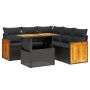 6-piece garden sofa set and black synthetic rattan cushions by , Garden sets - Ref: Foro24-3273953, Price: 415,31 €, Discount: %