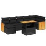 8-piece garden sofa set with black synthetic rattan cushions by , Garden sets - Ref: Foro24-3274065, Price: 528,06 €, Discoun...