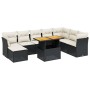 Set aus 8-teiligen Gartensofas und Kissen Kunstrattan schwarz von , Gartensets - Ref: Foro24-3275513, Preis: 621,49 €, Rabatt: %