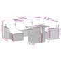 Set aus 8-teiligen Gartensofas und Kissen Kunstrattan schwarz von , Gartensets - Ref: Foro24-3275603, Preis: 537,86 €, Rabatt: %