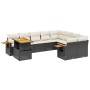 Gartensofa-Set 10-teilig mit schwarzen synthetischen Rattankissen von , Gartensets - Ref: Foro24-3273681, Preis: 690,63 €, Ra...