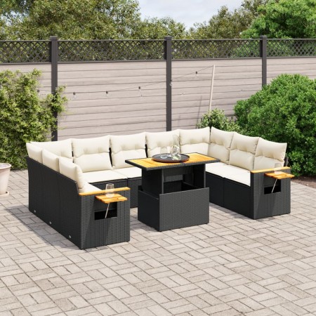 11-piece garden sofa set and black synthetic rattan cushions by , Garden sets - Ref: Foro24-3273688, Price: 761,97 €, Discoun...