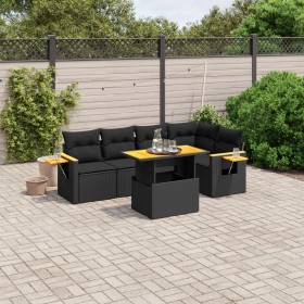 6-teilige Gartensofagarnitur und schwarze synthetische Rattankissen von , Gartensets - Ref: Foro24-3273505, Preis: 436,66 €, ...