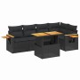 6-teilige Gartensofagarnitur und schwarze synthetische Rattankissen von , Gartensets - Ref: Foro24-3273505, Preis: 436,66 €, ...