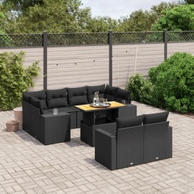 11-piece garden sofa set and black synthetic rattan cushions by , Garden sets - Ref: Foro24-3274588, Price: 651,45 €, Discoun...