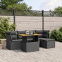 6-piece garden sofa set and black synthetic rattan cushions by , Garden sets - Ref: Foro24-3275463, Price: 387,26 €, Discount: %