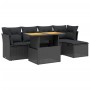 6-piece garden sofa set and black synthetic rattan cushions by , Garden sets - Ref: Foro24-3275463, Price: 387,26 €, Discount: %