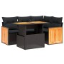 Set de muebles de jardín 5 pzas y cojines ratán sintético negro de , Conjuntos de jardín - Ref: Foro24-3273939, Precio: 375,1...