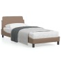 Cappuccino synthetic leather headboard bed frame 90x190 cm by , Beds and slatted bases - Ref: Foro24-373102, Price: 114,62 €,...