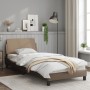 Cappuccino synthetic leather headboard bed frame 90x190 cm by , Beds and slatted bases - Ref: Foro24-373102, Price: 114,62 €,...