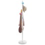 White powder coated iron coat rack 172 cm by , Hat and coat racks - Ref: Foro24-377096, Price: 45,77 €, Discount: %