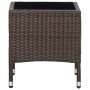 Brown synthetic rattan garden table 40x40x45 cm by vidaXL, Garden tables - Ref: Foro24-45900, Price: 53,97 €, Discount: %