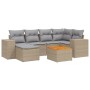 7-teiliges Gartensofa-Set und beige synthetische Rattankissen von , Gartensets - Ref: Foro24-3257879, Preis: 572,05 €, Rabatt: %