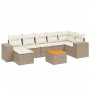 Gartensofa-Set mit beigen Kissen 8 Stück PE-Rattan von , Gartensets - Ref: Foro24-3257885, Preis: 612,55 €, Rabatt: %