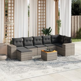 8-teiliges Gartensofa-Set und graue synthetische Rattankissen von , Gartensets - Ref: Foro24-3257887, Preis: 521,72 €, Rabatt: %