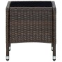 Brown synthetic rattan garden table 40x40x45 cm by vidaXL, Garden tables - Ref: Foro24-45900, Price: 53,97 €, Discount: %