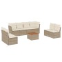 9-teiliges Gartensofa-Set mit beigen synthetischen Rattankissen von , Gartensets - Ref: Foro24-3255911, Preis: 588,40 €, Raba...