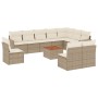 Set de sofás de jardín 11pzas con cojines ratán sintético beige de , Conjuntos de jardín - Ref: Foro24-3256506, Precio: 790,9...