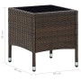 Mesa de jardín ratán sintético marrón 40x40x45 cm de vidaXL, Mesas de jardín - Ref: Foro24-45900, Precio: 53,97 €, Descuento: %