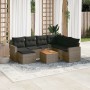 8-teiliges Gartensofa-Set und graue synthetische Rattankissen von , Gartensets - Ref: Foro24-3256571, Preis: 527,72 €, Rabatt: %