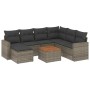 8-teiliges Gartensofa-Set und graue synthetische Rattankissen von , Gartensets - Ref: Foro24-3256571, Preis: 527,72 €, Rabatt: %