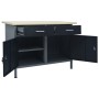 Banco de trabajo de acero negro 120x60x85 cm de vidaXL, Mesas de trabajo - Ref: Foro24-145346, Precio: 325,65 €, Descuento: %