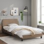 Cappuccino synthetic leather headboard bed frame 100x200cm by , Beds and slatted bases - Ref: Foro24-373142, Price: 115,87 €,...