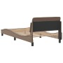 Estructura de cama cabecero cuero sintético capuchino 100x200cm de , Camas y somieres - Ref: Foro24-373142, Precio: 115,87 €,...