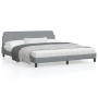 Estructura de cama con cabecero gris claro tela 180x200 cm de , Camas y somieres - Ref: Foro24-373225, Precio: 149,05 €, Desc...