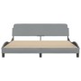 Estructura de cama con cabecero gris claro tela 180x200 cm de , Camas y somieres - Ref: Foro24-373225, Precio: 149,05 €, Desc...