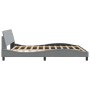 Estructura de cama con cabecero gris claro tela 180x200 cm de , Camas y somieres - Ref: Foro24-373225, Precio: 149,05 €, Desc...