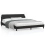 Estructura de cama con cabecero cuero sintético negro 180x200cm de , Camas y somieres - Ref: Foro24-373238, Precio: 180,36 €,...