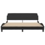 Estructura de cama con cabecero cuero sintético negro 180x200cm de , Camas y somieres - Ref: Foro24-373238, Precio: 180,36 €,...