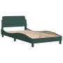 Dark green velvet bed frame with headboard 100x200 cm by , Beds and slatted bases - Ref: Foro24-373135, Price: 116,55 €, Disc...