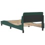 Dark green velvet bed frame with headboard 100x200 cm by , Beds and slatted bases - Ref: Foro24-373135, Price: 116,55 €, Disc...