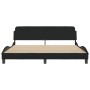 Estructura de cama con cabecero de tela negro 180x200 cm de , Camas y somieres - Ref: Foro24-373227, Precio: 153,71 €, Descue...