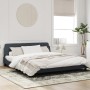 Bed frame with dark gray velvet headboard 180x200 cm by , Beds and slatted bases - Ref: Foro24-373233, Price: 145,49 €, Disco...