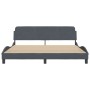 Estructura cama con cabecero terciopelo gris oscuro 180x200 cm de , Camas y somieres - Ref: Foro24-373233, Precio: 145,37 €, ...