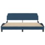 Bed frame with blue fabric headboard 180x200 cm by , Beds and slatted bases - Ref: Foro24-373231, Price: 157,99 €, Discount: %