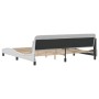 Estructura de cama cabecero cuero sintético blanco 200x200 cm de , Camas y somieres - Ref: Foro24-373259, Precio: 164,09 €, D...