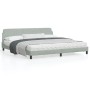 Estructura de cama con cabecero terciopelo gris claro 200x200cm de , Camas y somieres - Ref: Foro24-373252, Precio: 162,73 €,...