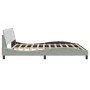 Estructura de cama con cabecero terciopelo gris claro 200x200cm de , Camas y somieres - Ref: Foro24-373252, Precio: 162,73 €,...