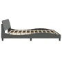 Bed frame with headboard dark gray fabric 200x200 cm by , Beds and slatted bases - Ref: Foro24-373246, Price: 164,99 €, Disco...