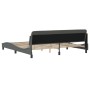 Estructura de cama con cabecero tela gris oscuro 200x200 cm de , Camas y somieres - Ref: Foro24-373246, Precio: 176,81 €, Des...