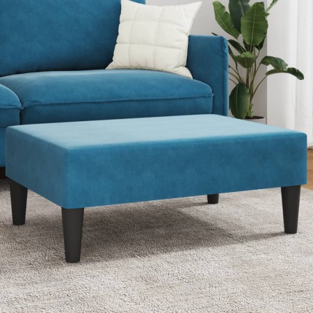 Blue velvet footstool 77x55x31 cm by , Ottomans - Ref: Foro24-379556, Price: 71,99 €, Discount: %