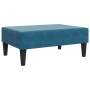 Blue velvet footstool 77x55x31 cm by , Ottomans - Ref: Foro24-379556, Price: 71,99 €, Discount: %