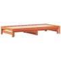 Sofá cama nido madera maciza de pino marrón cera 90x190 cm de , Camas y somieres - Ref: Foro24-844404, Precio: 126,76 €, Desc...