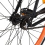 Schwarz-orangefarbenes Fixed-Gear-Fahrrad 700c 59 cm von , Fahrräder - Ref: Foro24-92254, Preis: 276,65 €, Rabatt: %